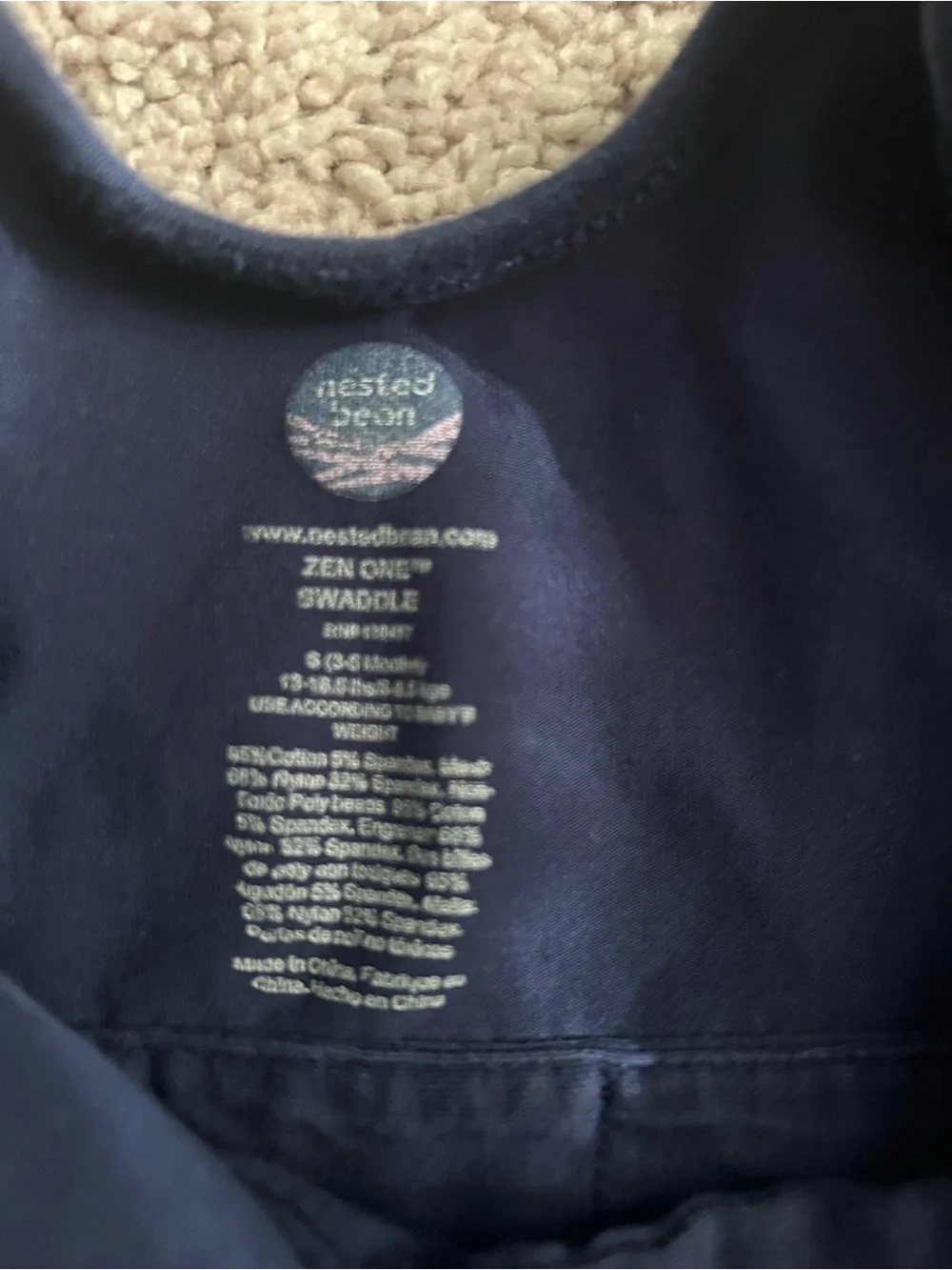 Nested Bean Navy Infant Sleep Sack Zen One Classic